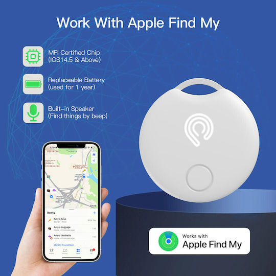 Hyperloq NeoTag Classic Compatibil Cu Apple Find My Violet