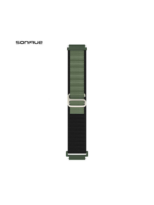 Λουράκι Nylon Alpine Loop Band Sonique 22mm Samsung Huawei Amazfit Xiaomi Honor Μαύρο Χακί