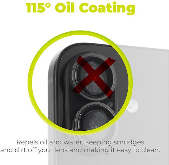 Set 2 Mobile Origin Sapphire Lens Guards Camera Protection Compatible Iphone 16 16 Plus Black