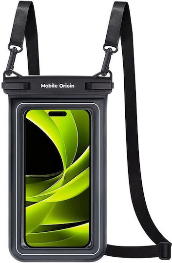 Mobile Origin Waterproof Floating Case Small Pouch 6 8" Black White Dbxl-blk-wht02