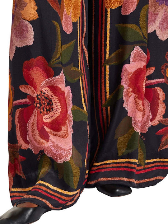 Women's High-waisted Fabric Trousers Floral