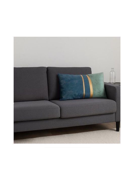 Sofa-Kissen Aus Samt Blau Mint 30x50cm