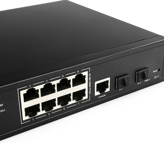 Cudy GS2008S2 v1 Managed L2 PoE+ Switch με 8 Θύρες Gigabit (1Gbps) Ethernet και 2 SFP Θύρες