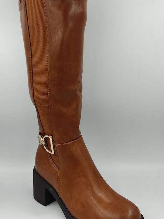 Women's Boots with Rubber Brown