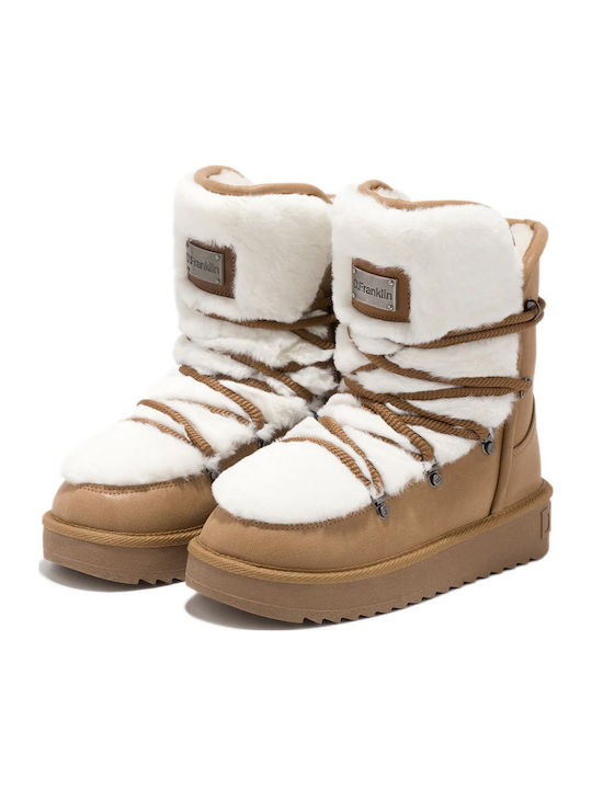 Nordic Trk Women's Snow Boots with Fur Tabac Brown