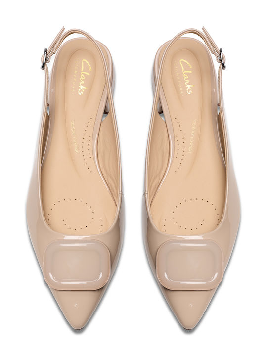 Patent Leather Ballerinas Sensa15 Trim Beige