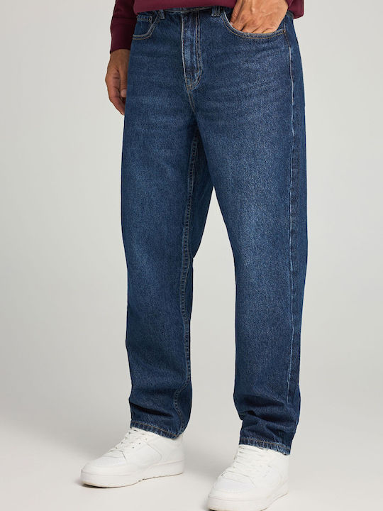 Men's Jeans Pants with Loose Tapered Fit Washed