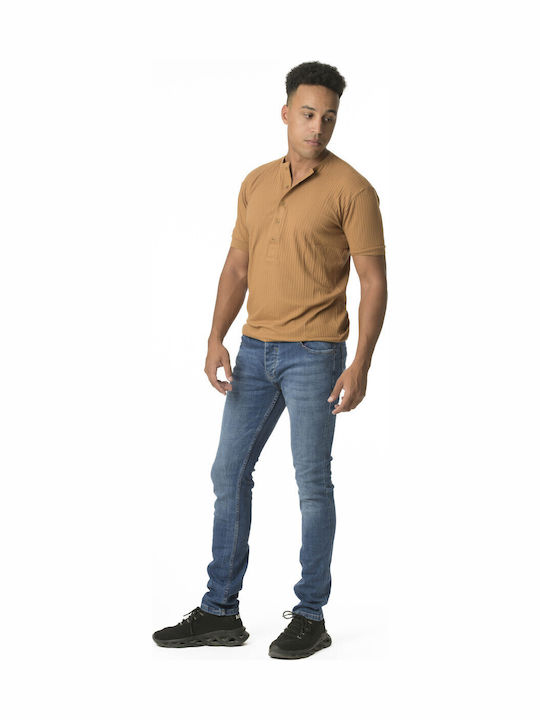 Men's Jeans Pants Elastic with Slim Application Middle Blue
