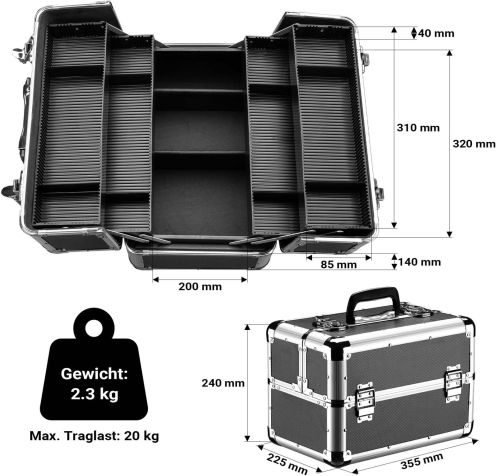 Wiltoc Εργαλειοθήκη Χειρός Αλουμινίου Π35.5xB24xΥ22.5cm
