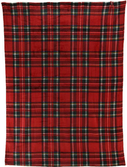 Decoris Decke Einzel 150x200cm Red