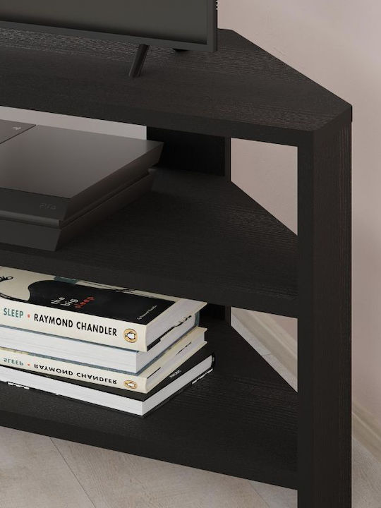 TV Stand Thales Black Wood L110xW36xH45cm