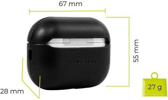 Mobile Origin Hülle Leder in Schwarz Farbe für Apple AirPods Pro 2