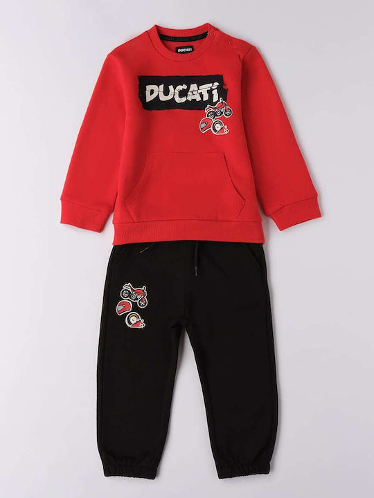 Kids Sweatpants Set Red 2pcs