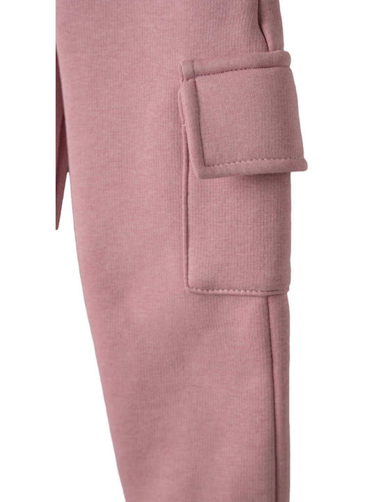 Kids Sweatpants Set With Jacket Pink 3 Pieces