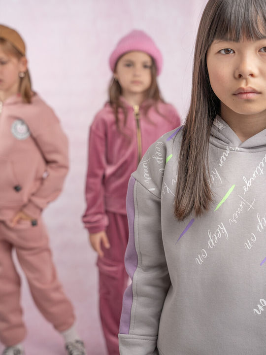 Kids Sweatpants Set Purple 2pcs