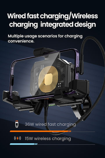 Loboo Mount Phone Motorcycle with Adjustable Arm for Mirror