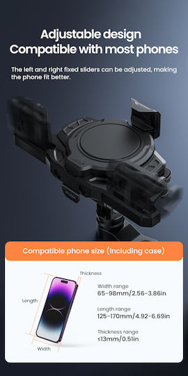 Loboo Motorcycle Phone Mount with Clip for Steering Wheel
