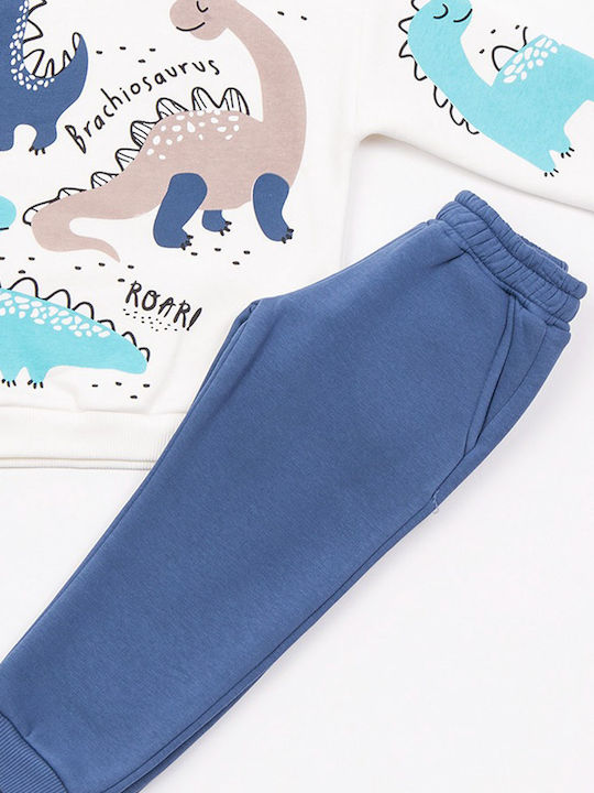Kids Sweatpants Set Ecru 2pcs