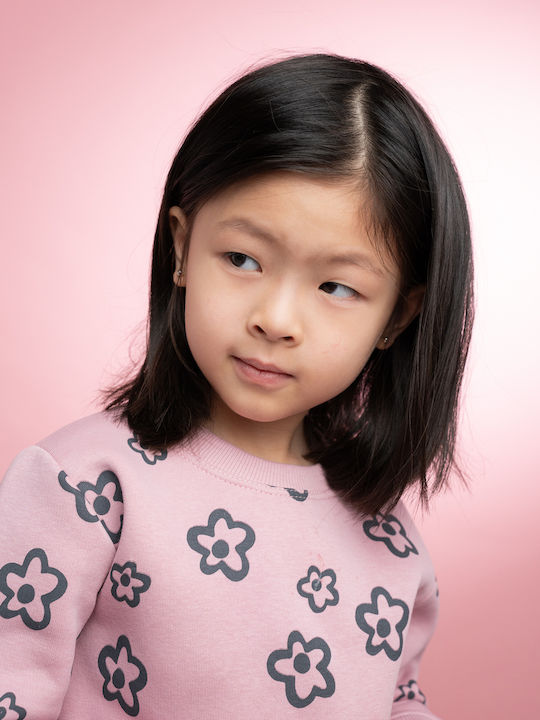Kids Sweatpants Set Pink 2pcs
