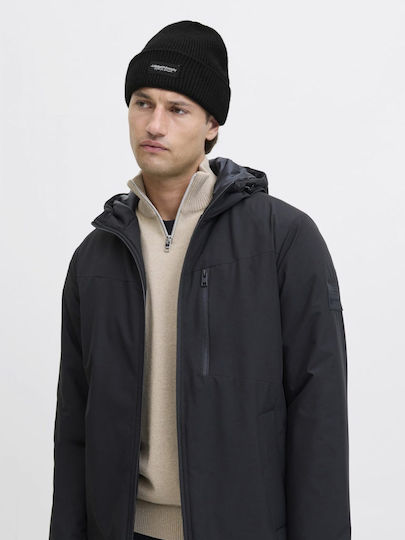 Beanie Ανδρικός Σκούφος Πλεκτός σε Μαύρο χρώμα