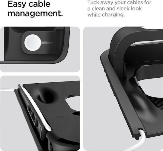 Spigen Tesla 3 Βάση Κινητού Αυτοκινήτου με Ρυθμιζόμενα Άγκιστρα Μαύρη