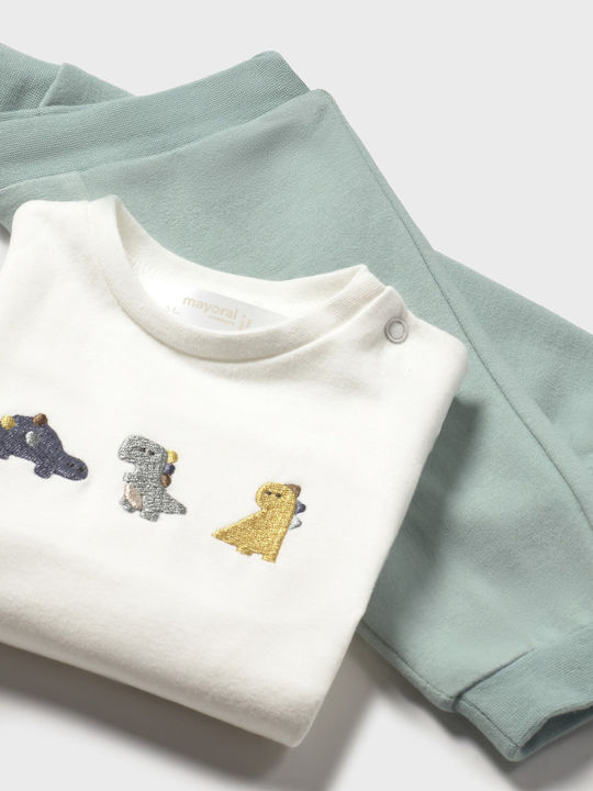 Kids Sweatpants Set Ecru 3pcs