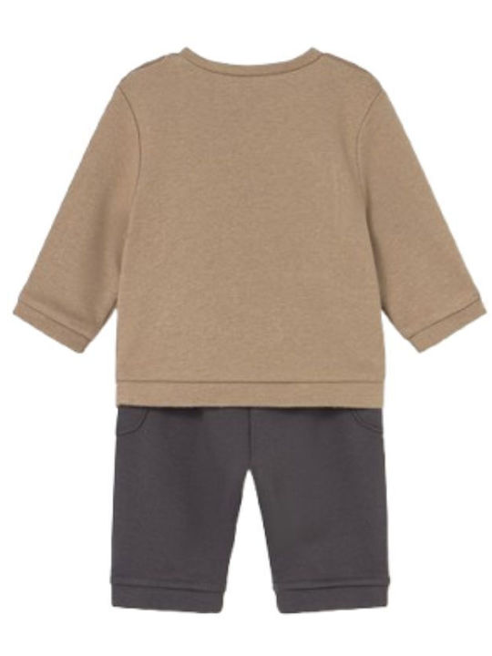 Kids Sweatpants Set Beige 2pcs