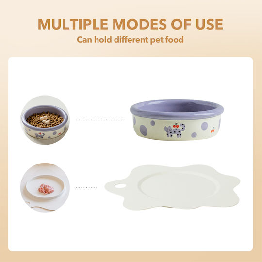 MrZoo Ceramic Food Bowl for Dog & Cat 600ml 15cm