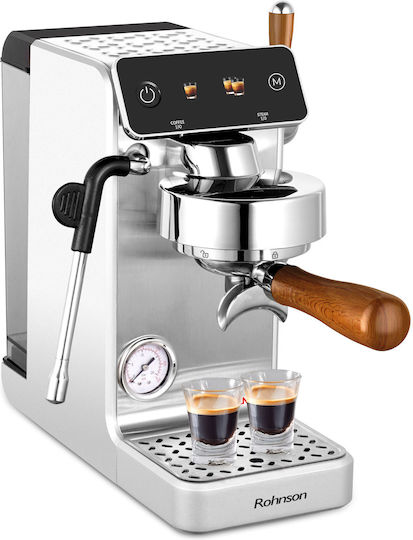 Rohnson Suprema Automatic Espresso Machine 2700W Pressure 20bar Silver