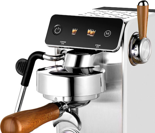 Rohnson Suprema Automatic Espresso Machine 2700W Pressure 20bar Silver