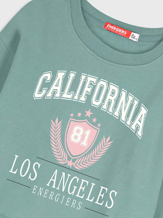 Kids Sweatpants Set Light Green 2pcs