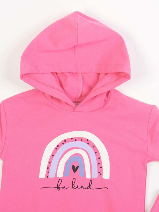Kids Sweatpants Set Fuchsia 2pcs