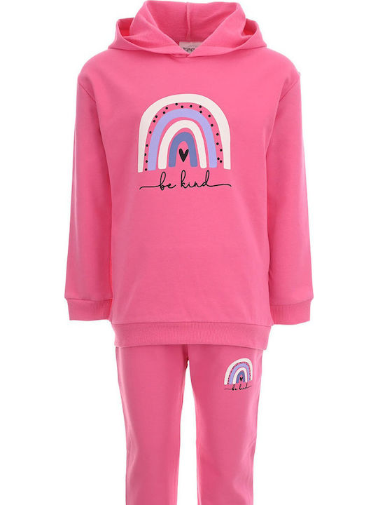 Kids Sweatpants Set Fuchsia 2pcs