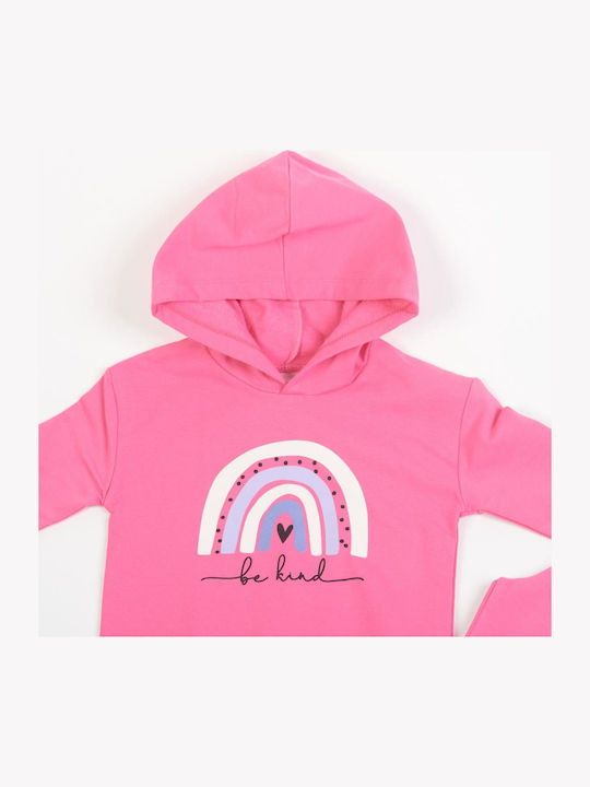 Kids Sweatpants Set Fuchsia 2pcs