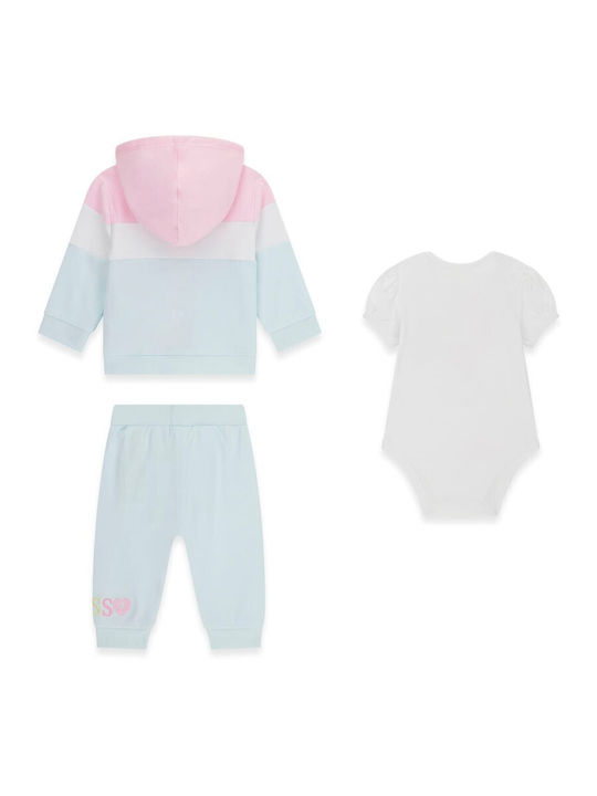 Kids Sweatpants Set Sky Blue 3pcs