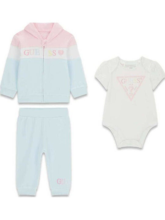 Kids Sweatpants Set Sky Blue 3pcs