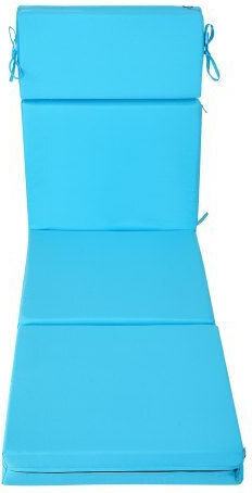 Vevor Wasserdichtes Sonnenbank-Kissen Mit Rückenlehne Blau 2Stücke 53.34x182.88cm