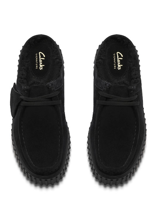Torhill Mule Suede Mules με Τακούνι σε Μαύρο Χρώμα