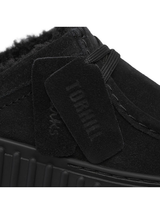 Torhill Mule Suede Mules με Τακούνι σε Μαύρο Χρώμα