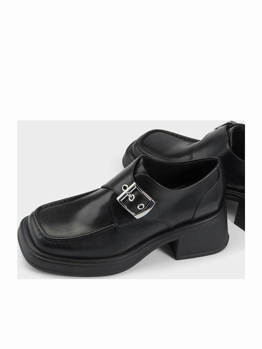 Dorah Leather Heels Black