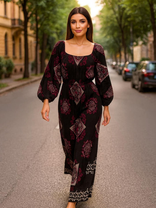 Women's One-piece Suit Black, Burgundy