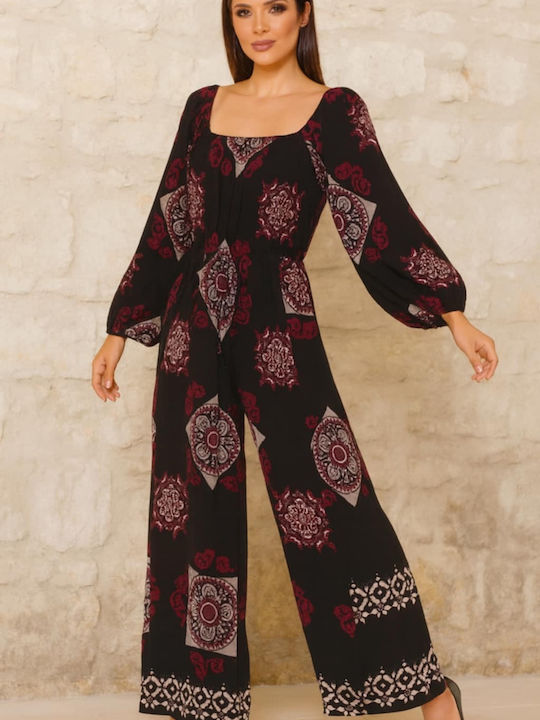 Women's One-piece Suit Black, Burgundy