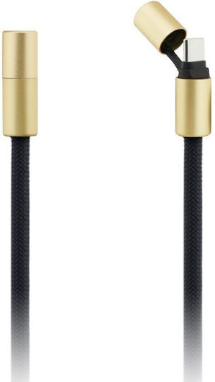 Guess Curea Crossbody 4g Charm cu Cablu de Încărcare Usb-c/usb-c Negru