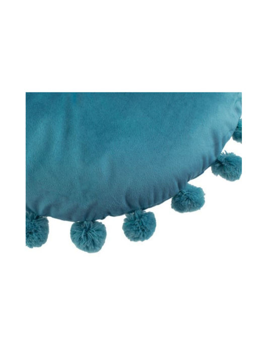 Sofa-Kissen aus Samt Petrol Blau 40x40cm