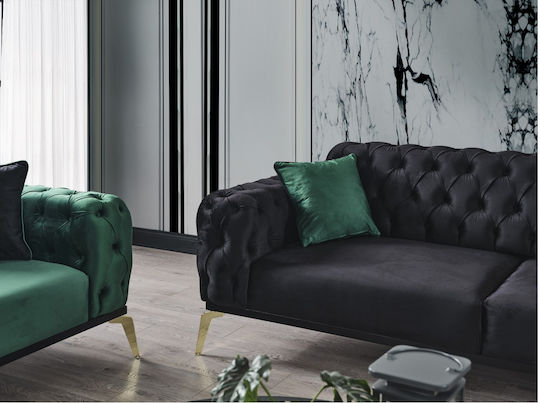 Living Room Furniture Set Couch & Stool Green STE-001905-P1905