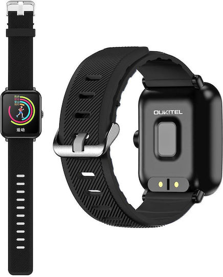 Oukitel V2 Smartwatch με Παλμογράφο (Μαύρο)