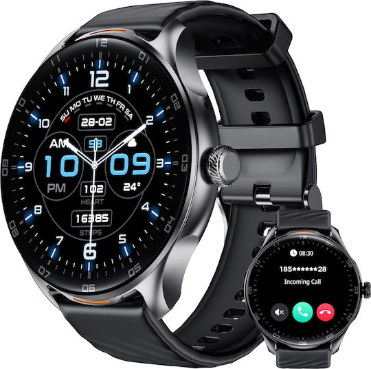 Oukitel V6 Smartwatch with Heart Rate Monitor (Black)