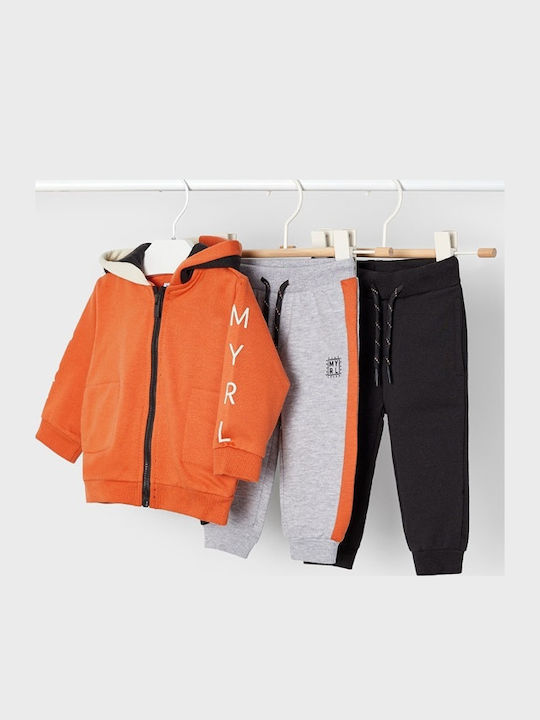 Kinder Sweatpants Set - Jogginganzug Orange 3Stück