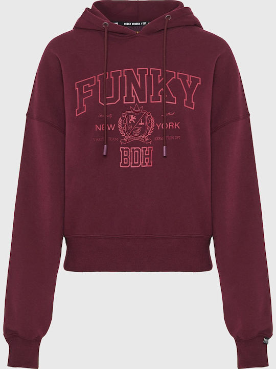 Women's Sweatshirt Hooded Burgundy