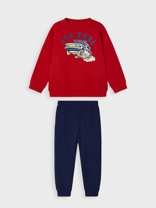 Joyce Kids Sweatpants Set Red